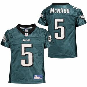 Official Philadelphia Eagles Reebok NFL jersey featuring Donovan McNabb #5.